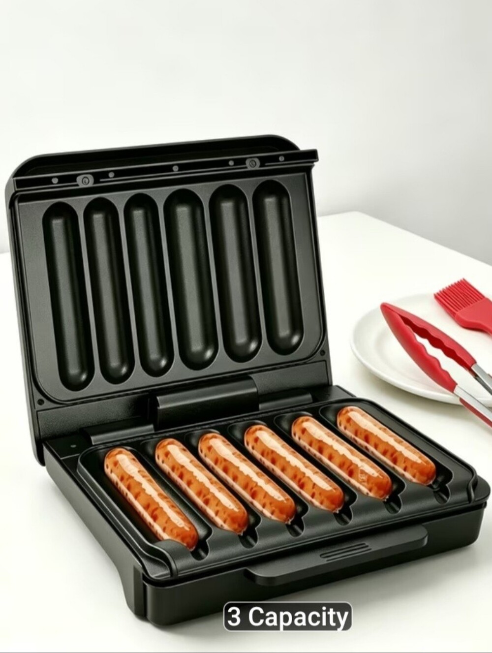 Electric Sausage Grill - Compact 6-Slot Capacity